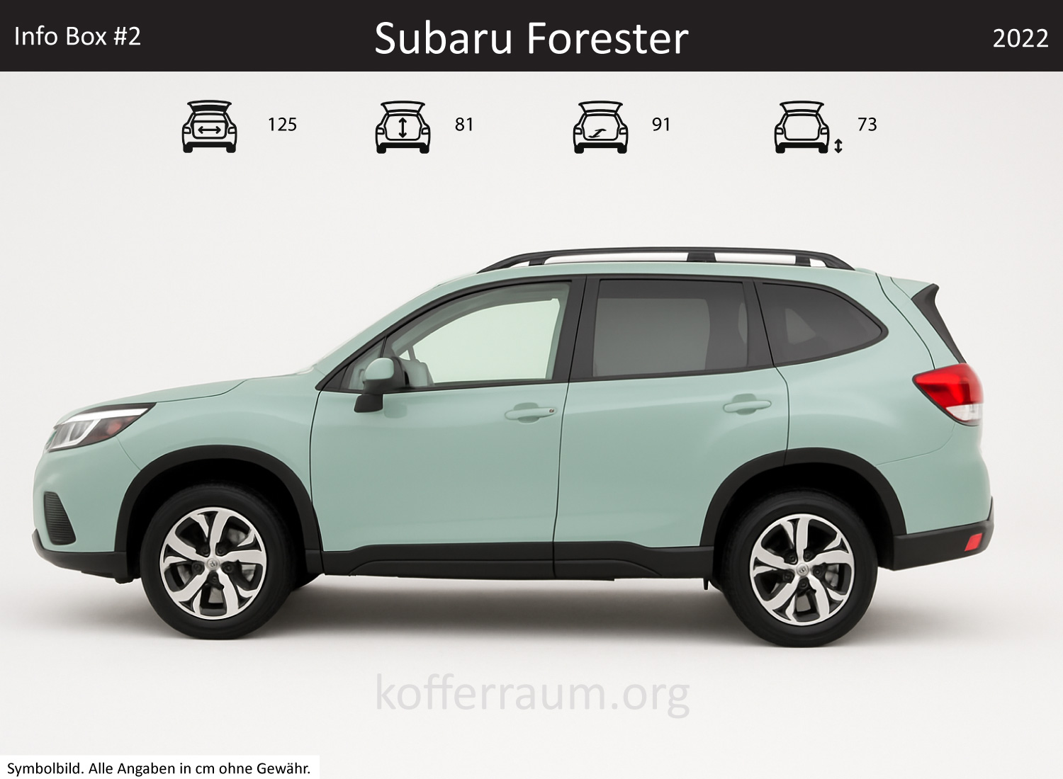 Subaru Forester trunk dimensions – detail