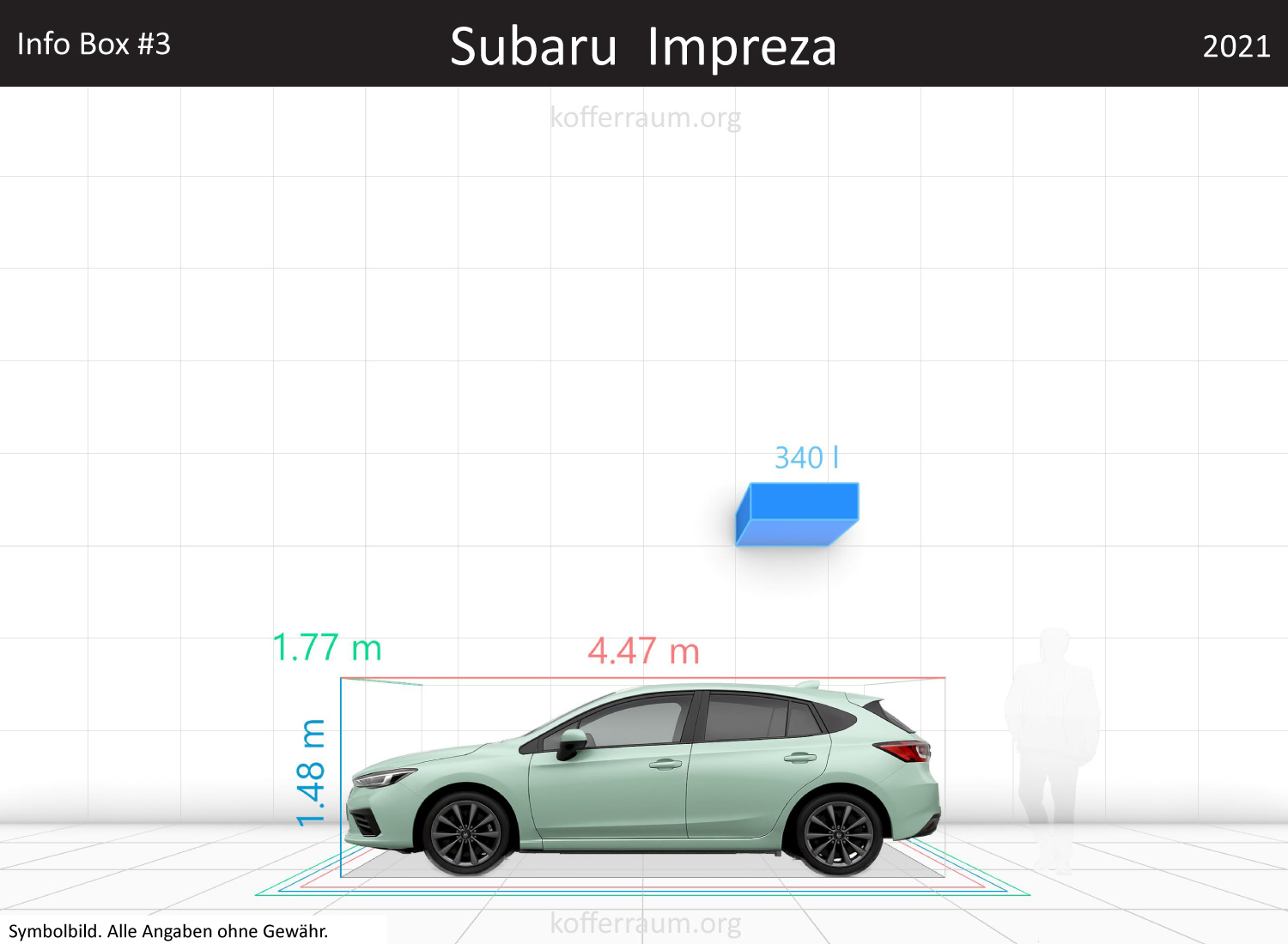 Subaru Impreza trunk space volume