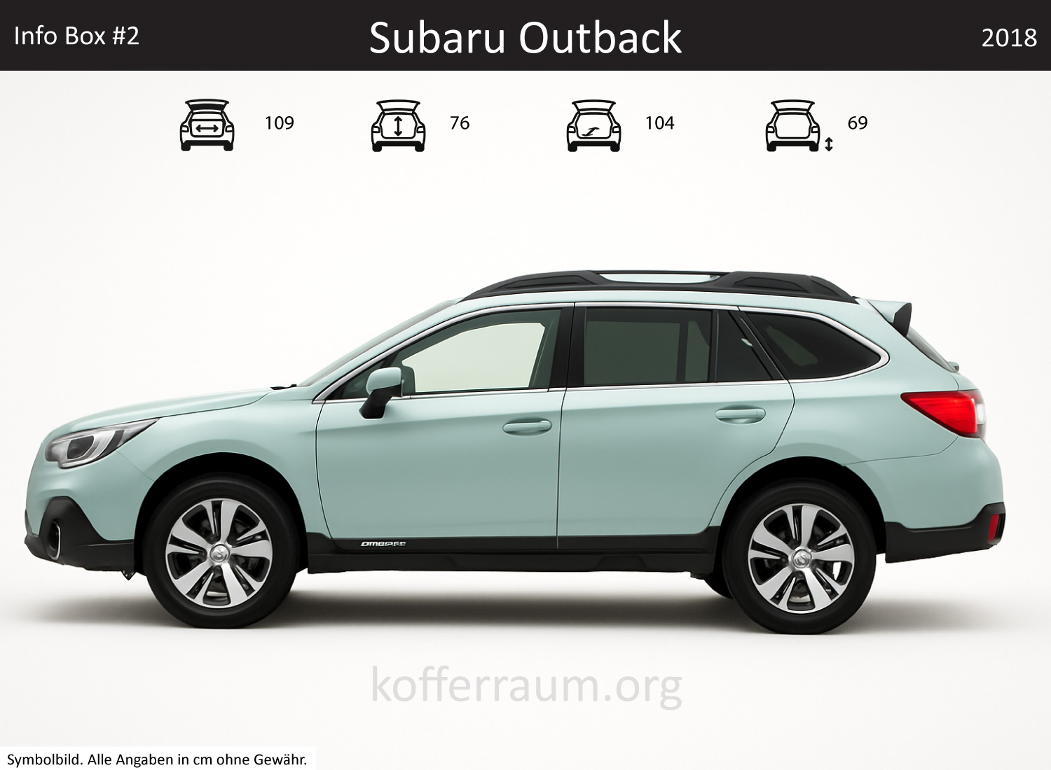 Subaru Outback trunk dimensions – detail