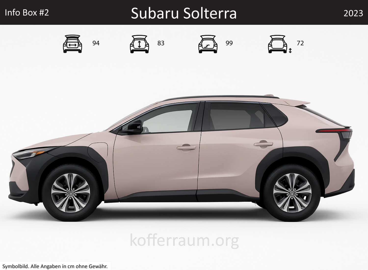 Subaru Solterra trunk dimensions – detail