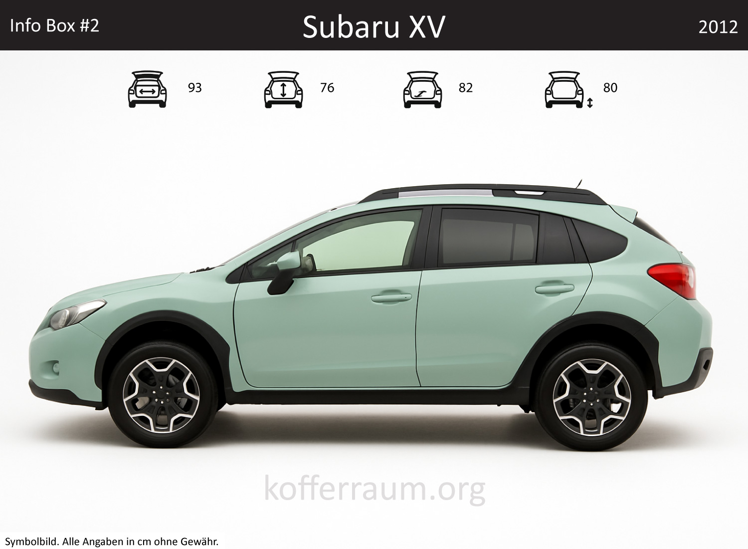 Subaru Crosstrek trunk dimensions – detail