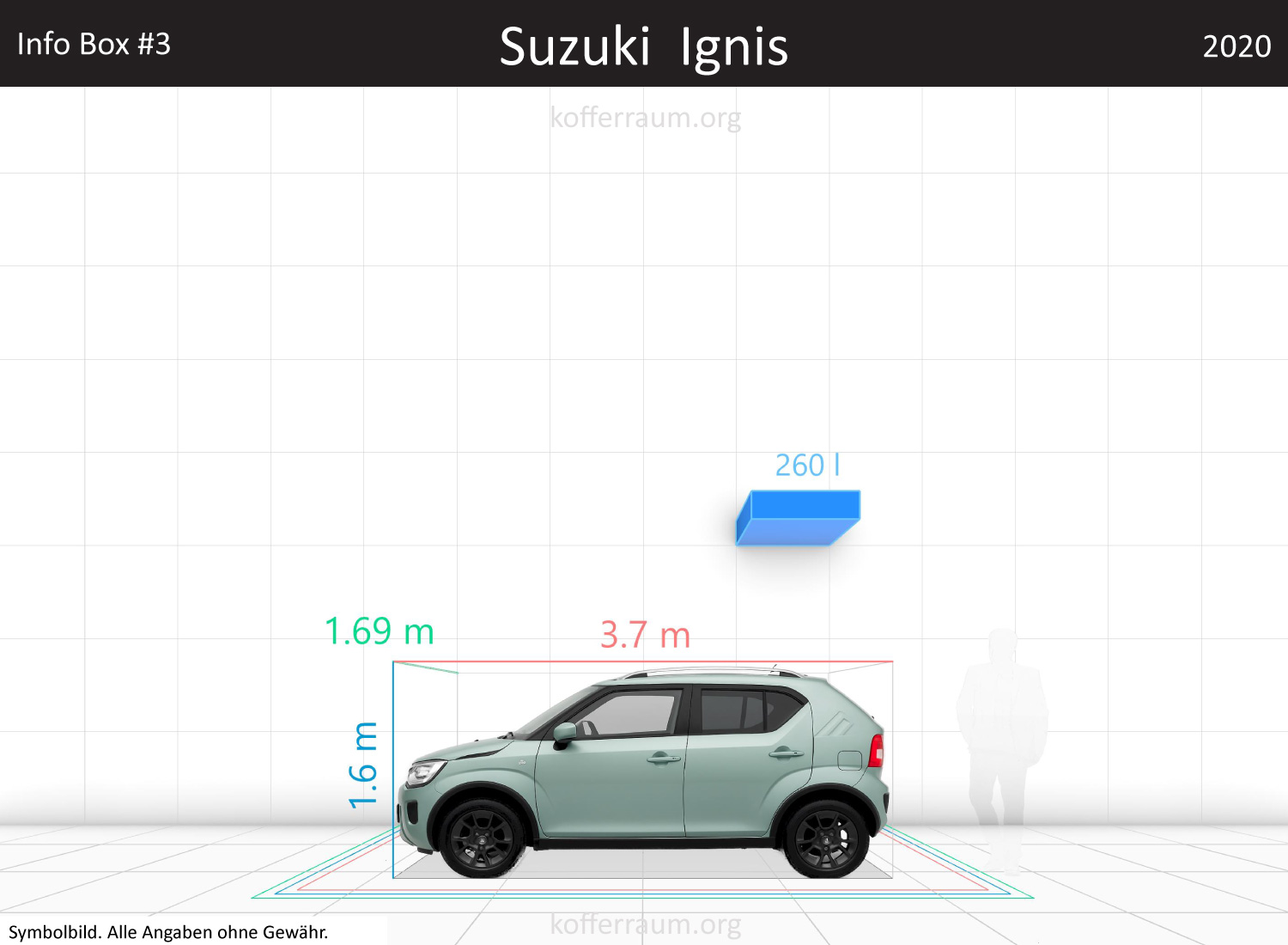Suzuki Ignis trunk space volume