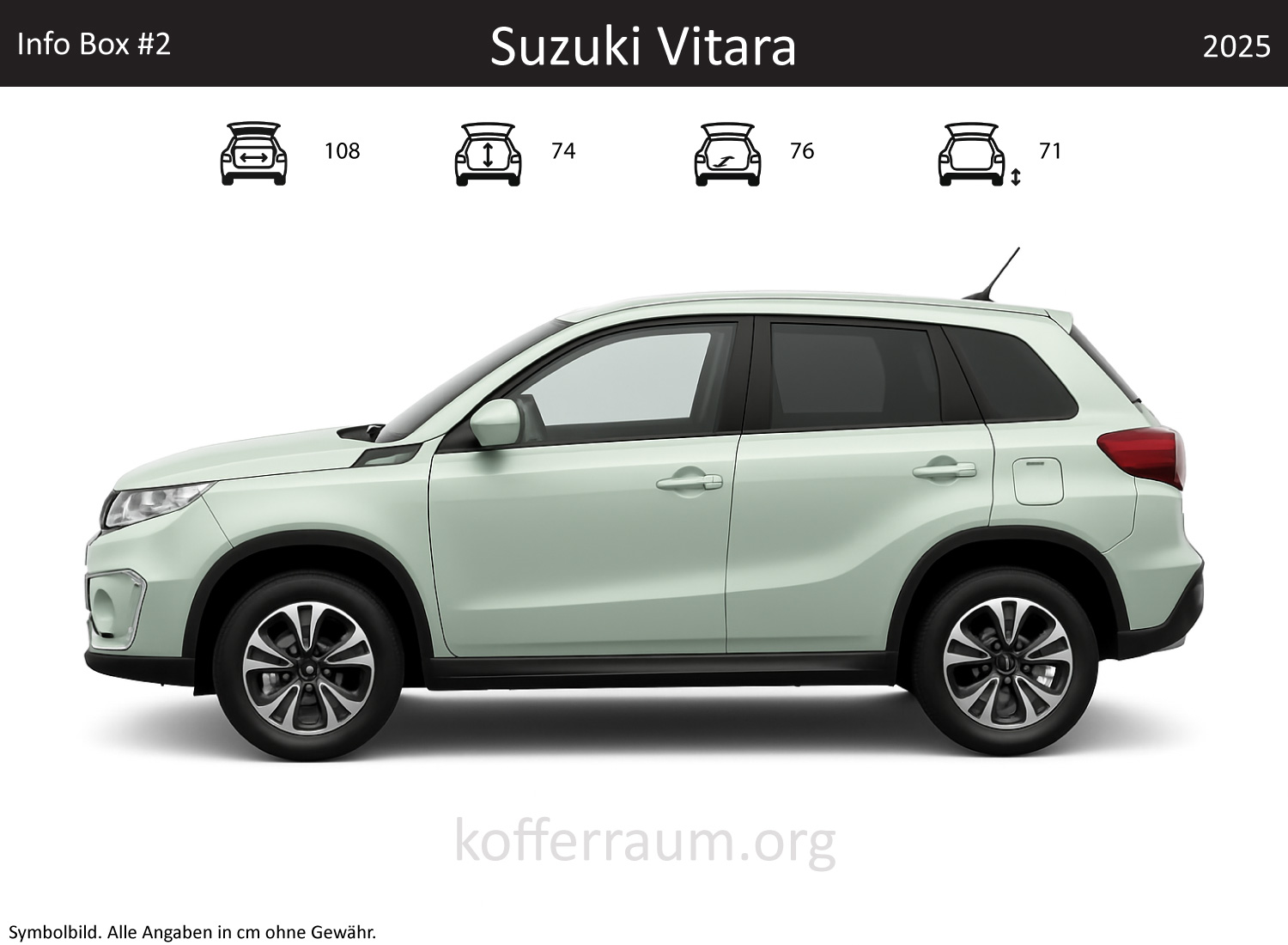 Suzuki Vitara trunk dimensions – detail