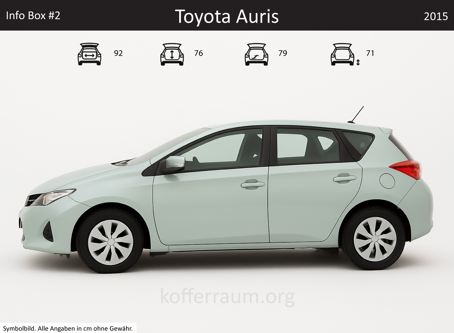 Toyota Corolla trunk dimensions – detail