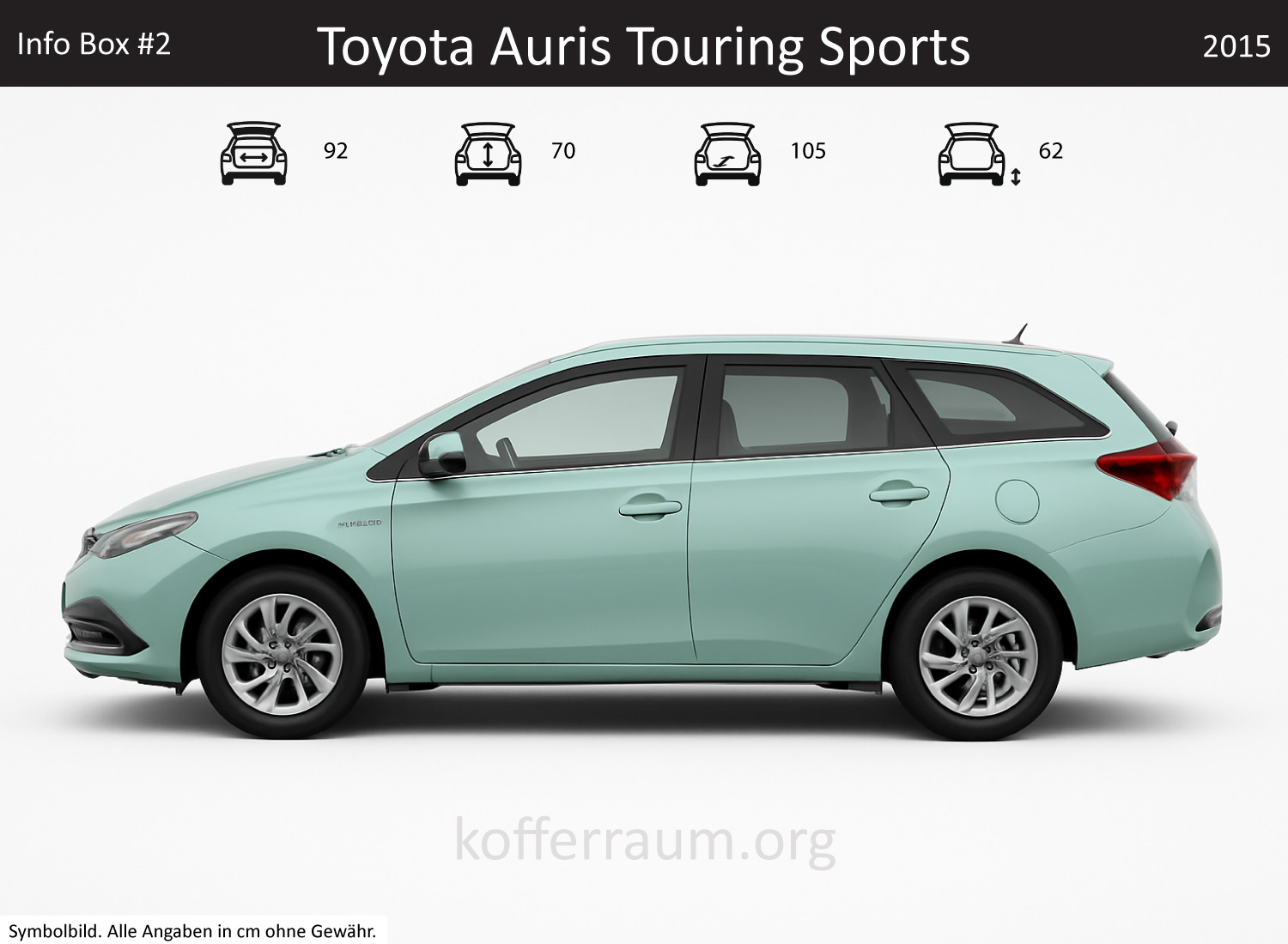 Toyota Corolla Wagon trunk dimensions – detail