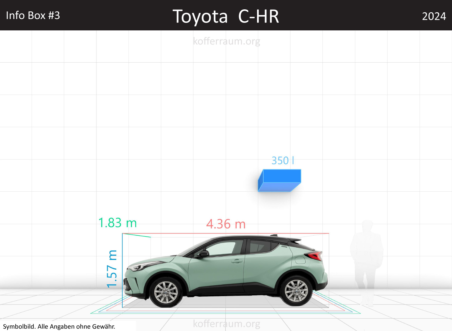 Toyota C-HR trunk space volume