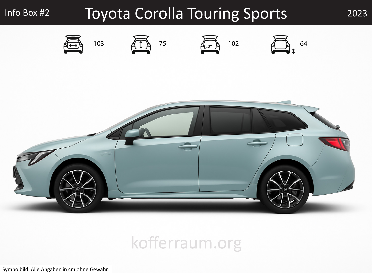Toyota Corolla Wagon trunk dimensions – detail