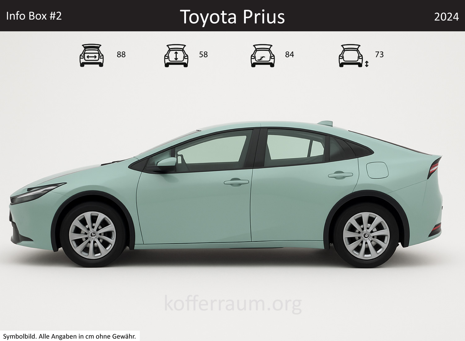 Toyota Prius trunk dimensions – detail