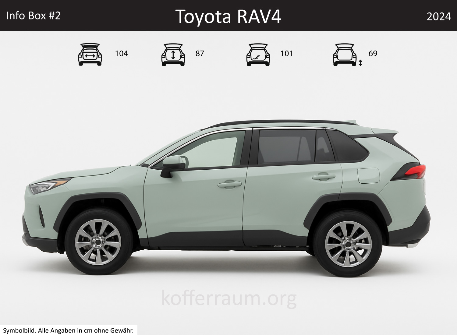 Toyota RAV4 trunk dimensions – detail