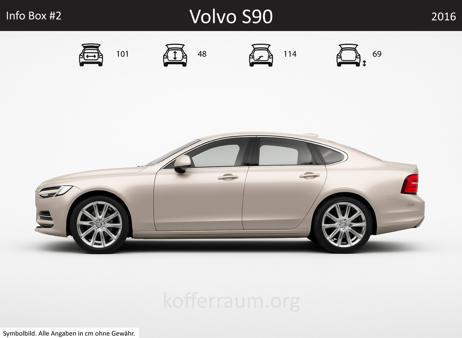 Volvo S90 trunk dimensions – detail