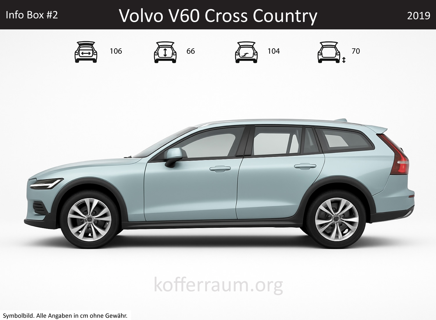 Volvo V60 Cross Country trunk dimensions – detail