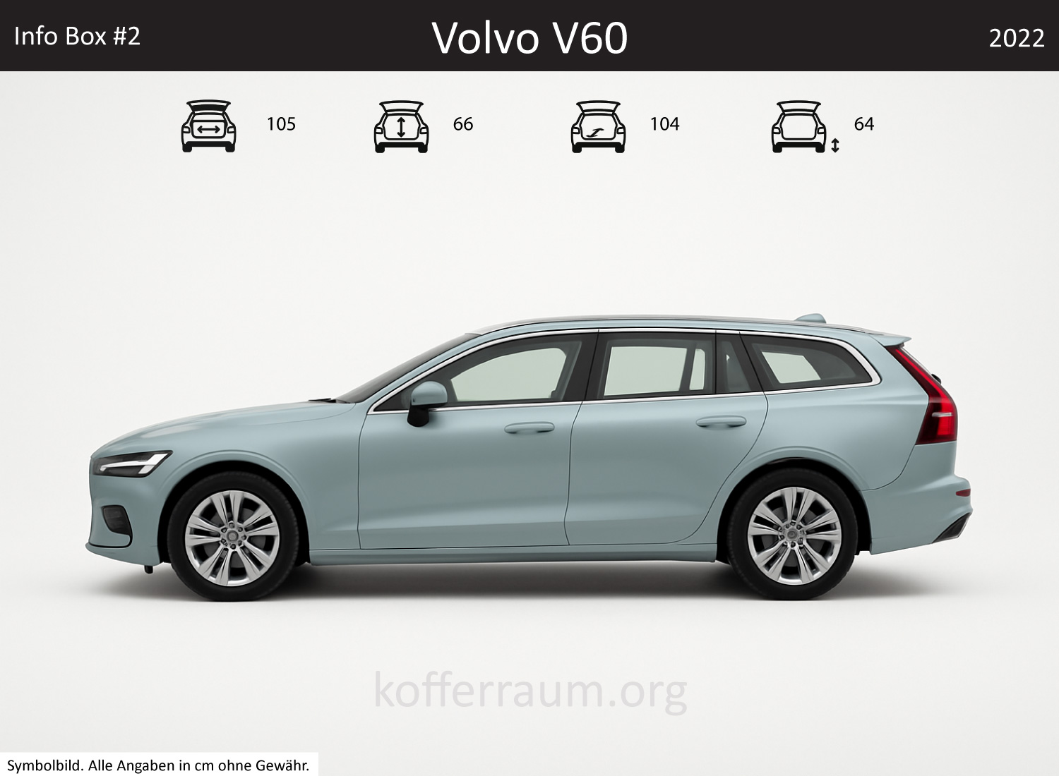 Volvo V60 trunk dimensions – detail