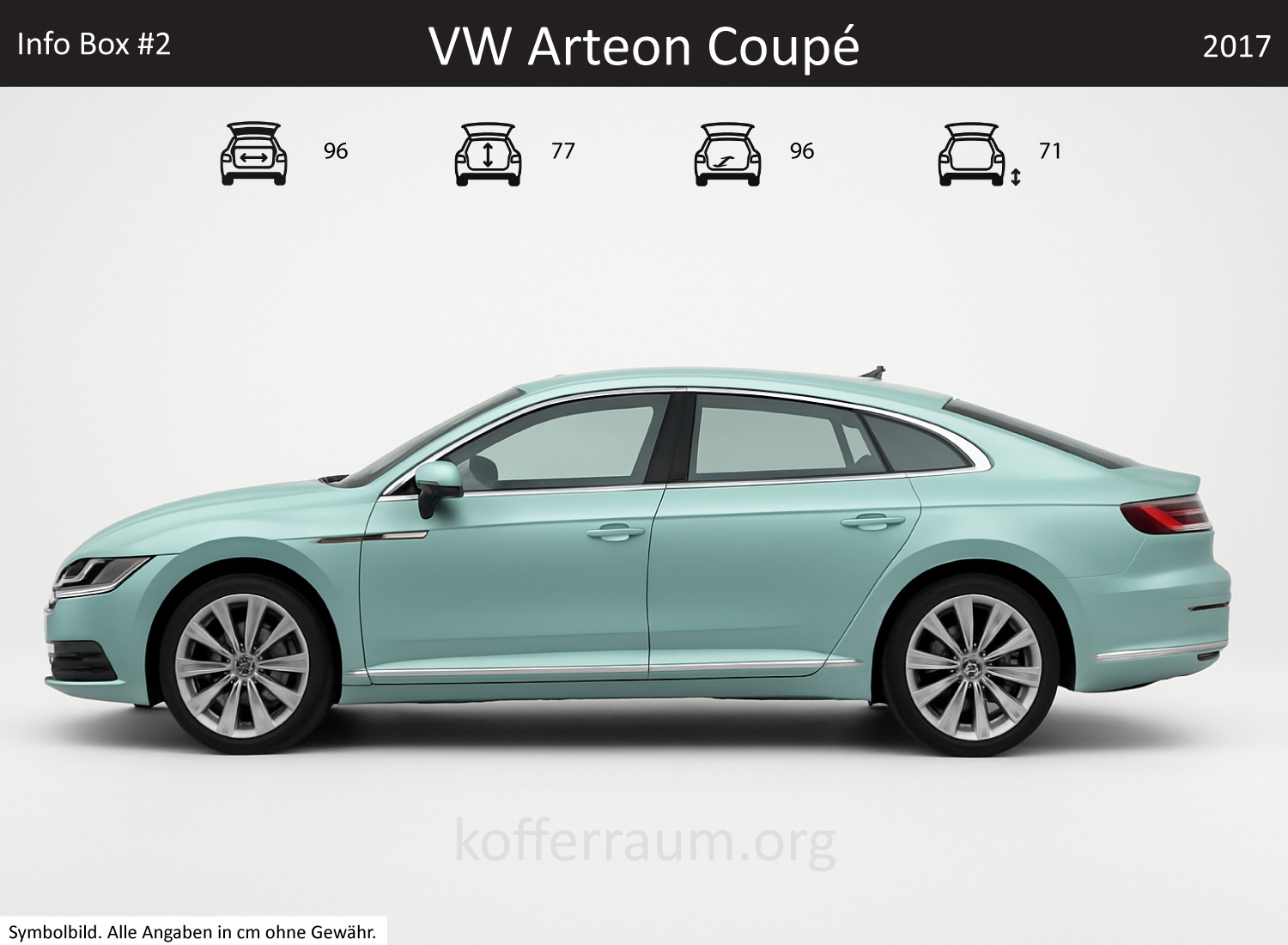 VW Arteon Coupe trunk dimensions – detail