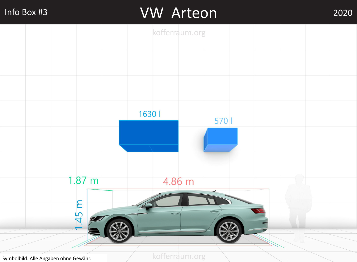 VW Arteon trunk space volume
