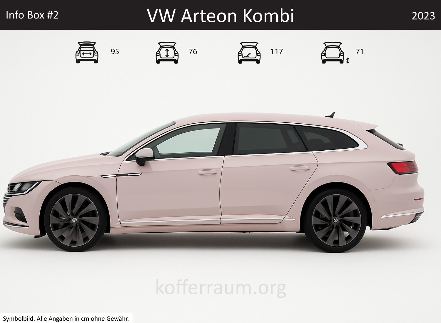 VW Arteon Wagon trunk dimensions – detail