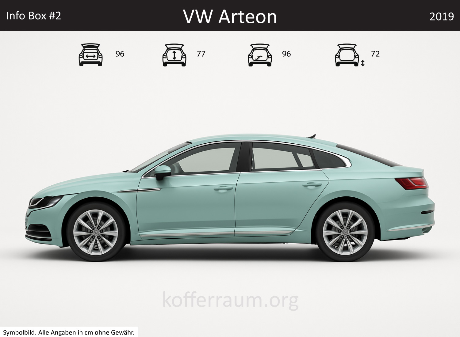VW Arteon trunk dimensions – detail