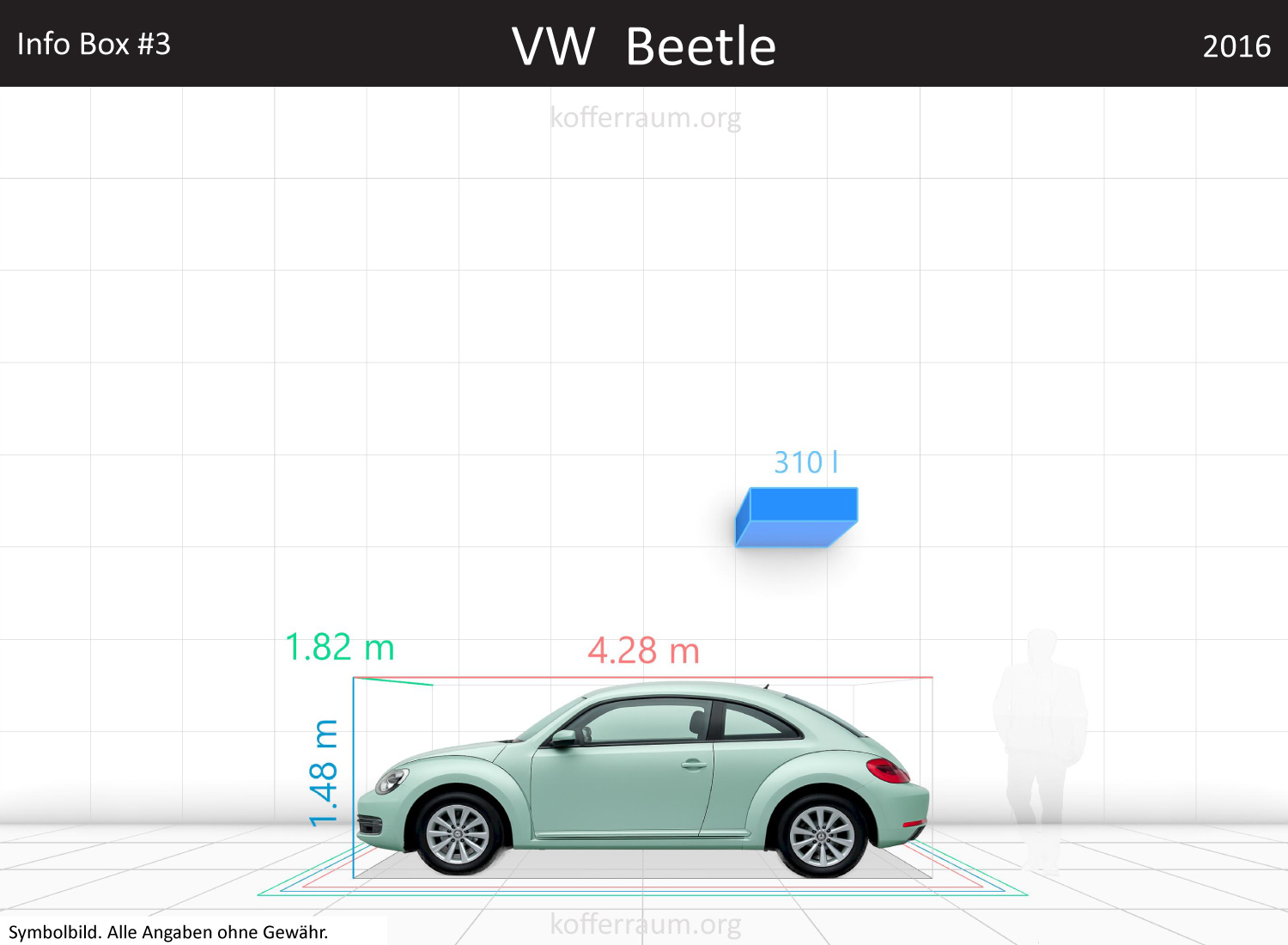 VW Beetle trunk space volume