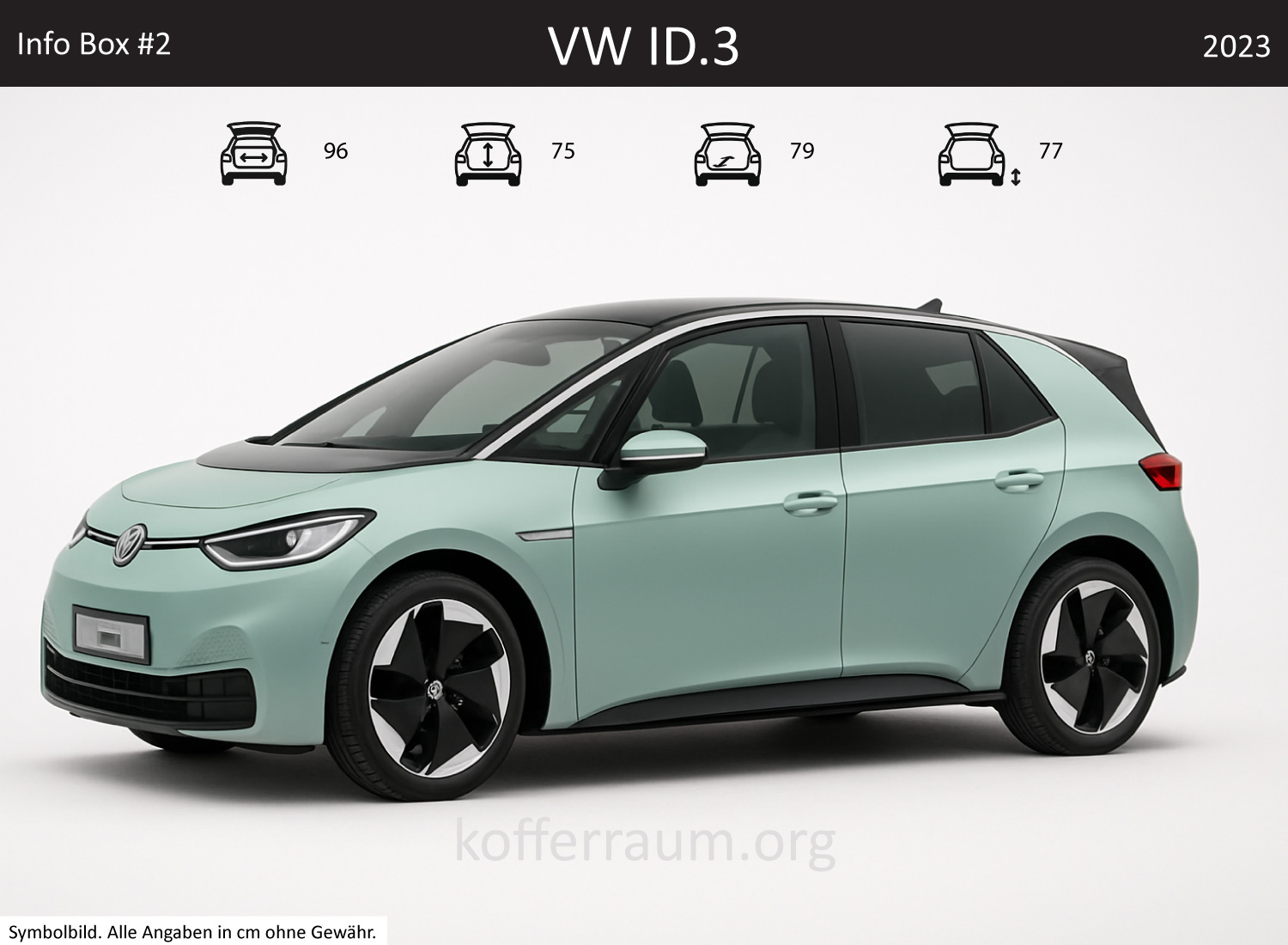 VW ID.3 trunk dimensions – detail