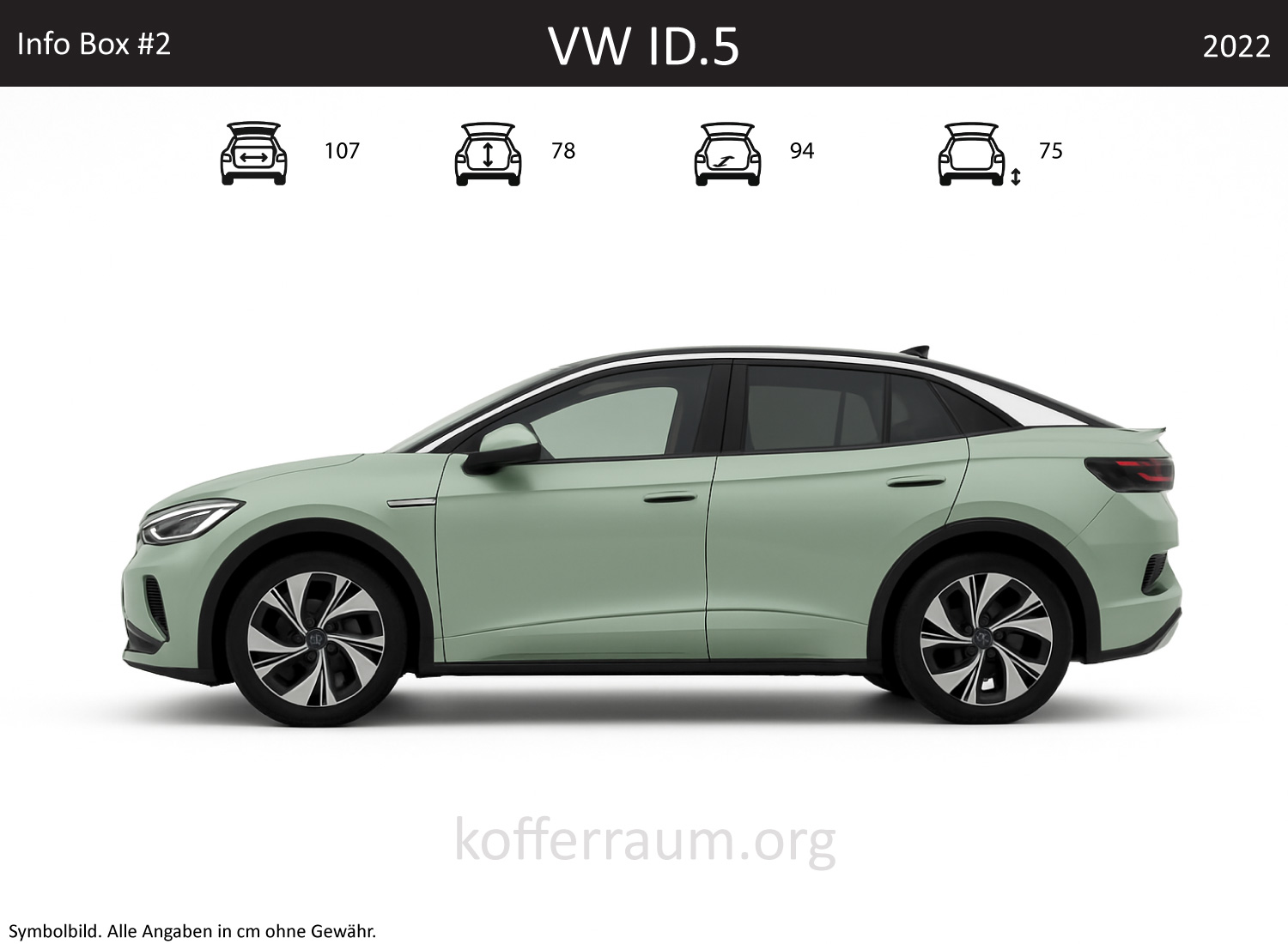 VW ID.5 trunk dimensions – detail