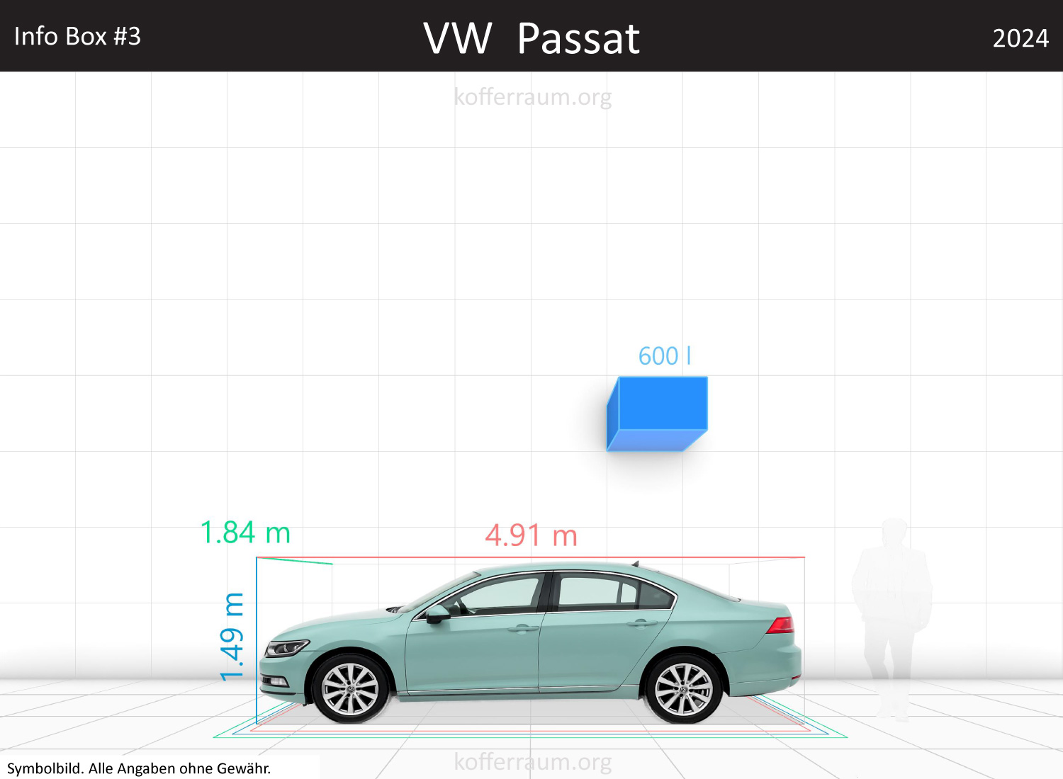 VW Passat trunk space volume