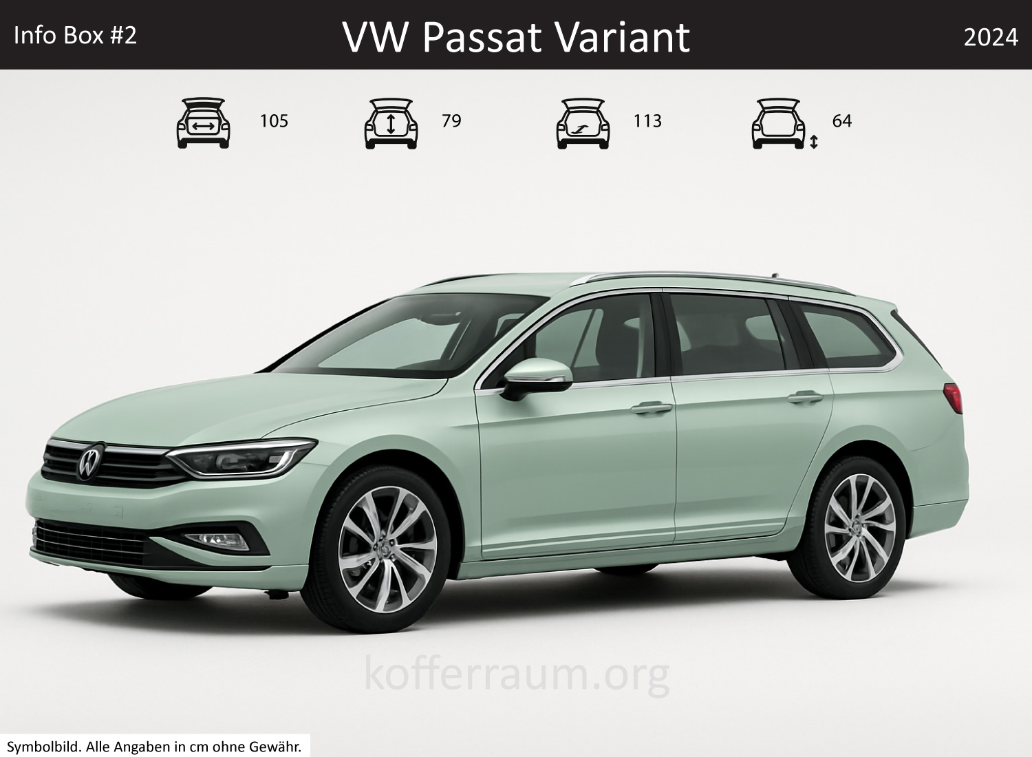 VW Passat Wagon trunk dimensions – detail