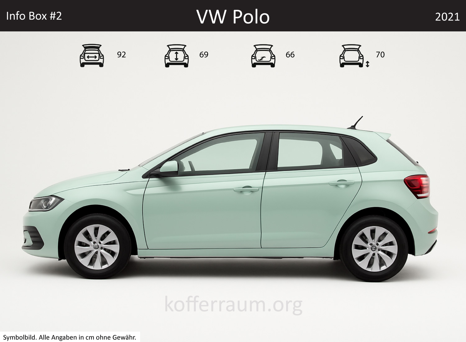 VW Polo trunk dimensions – detail