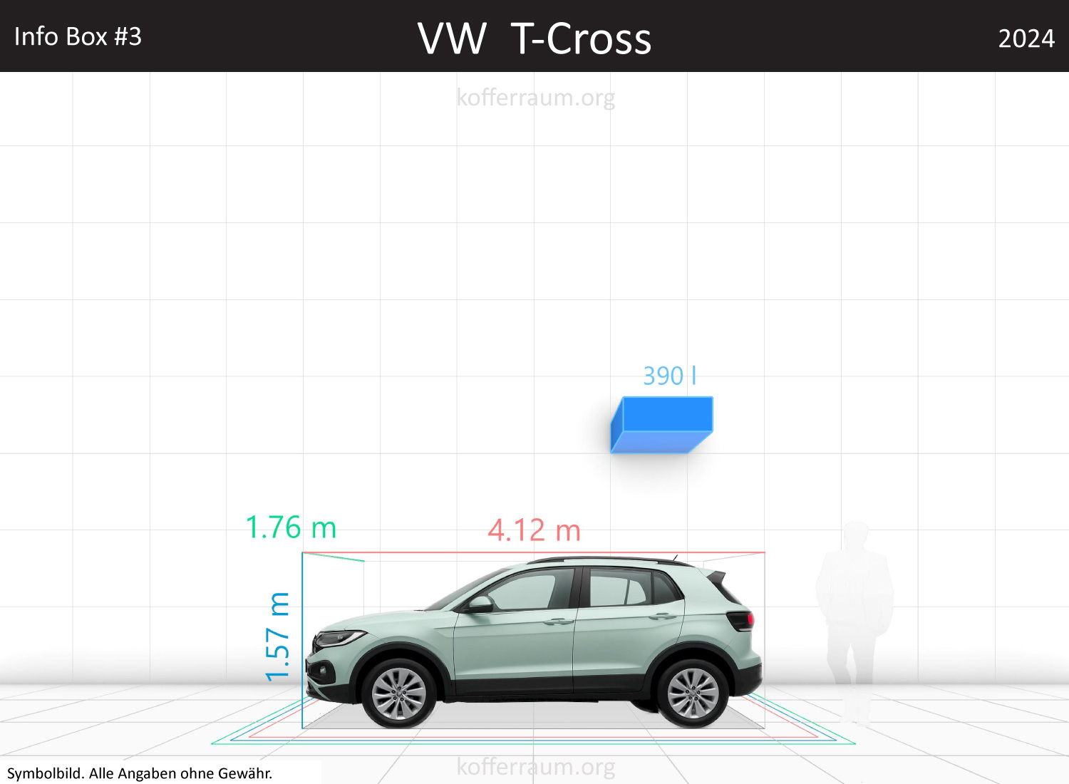 VW T-Cross trunk space volume