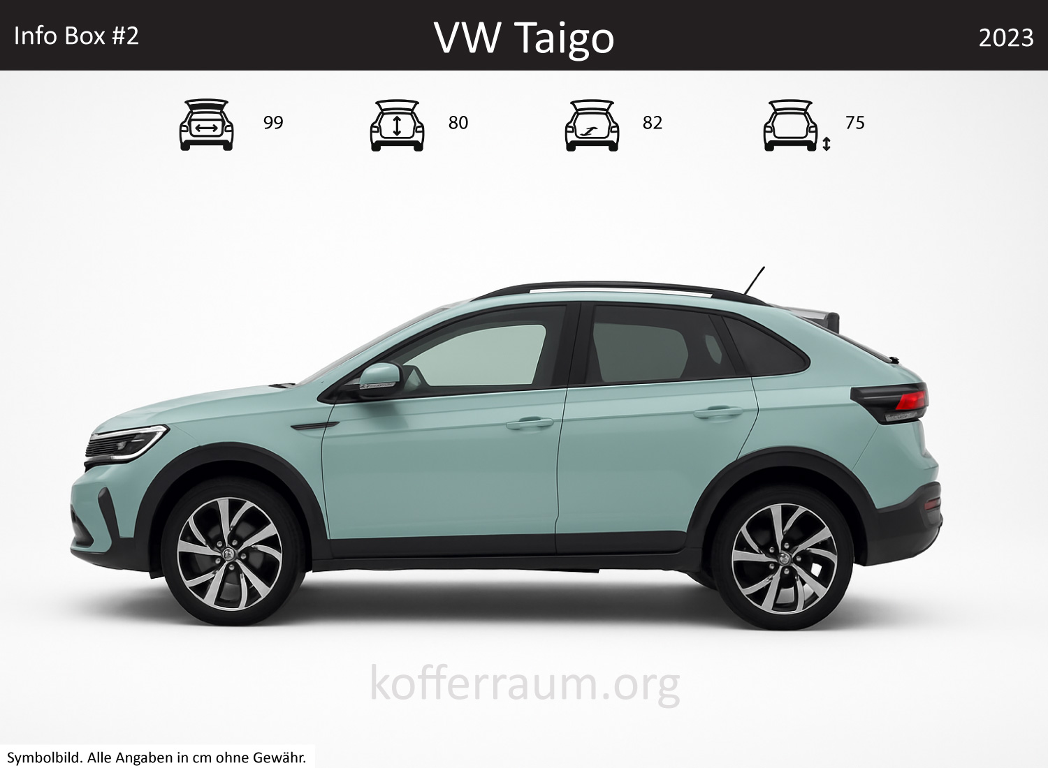 VW Taigo trunk dimensions – detail